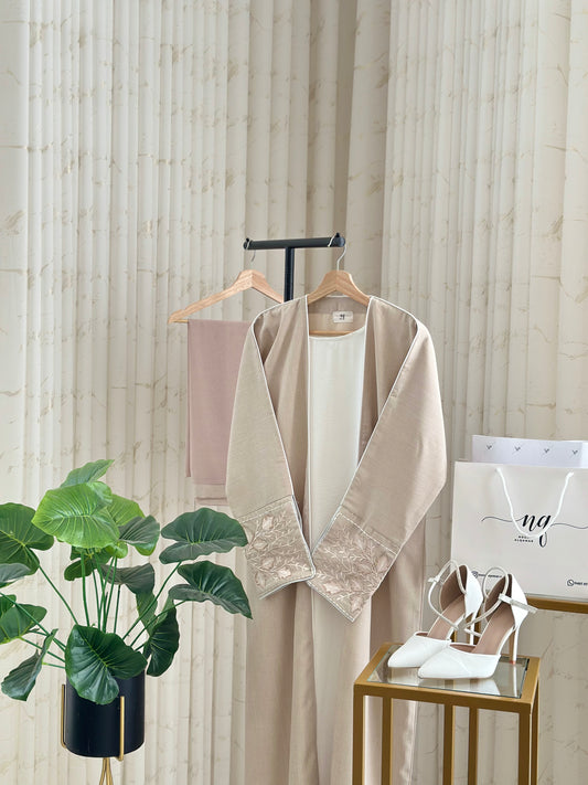 Blush Clay Abaya Set - NQ01