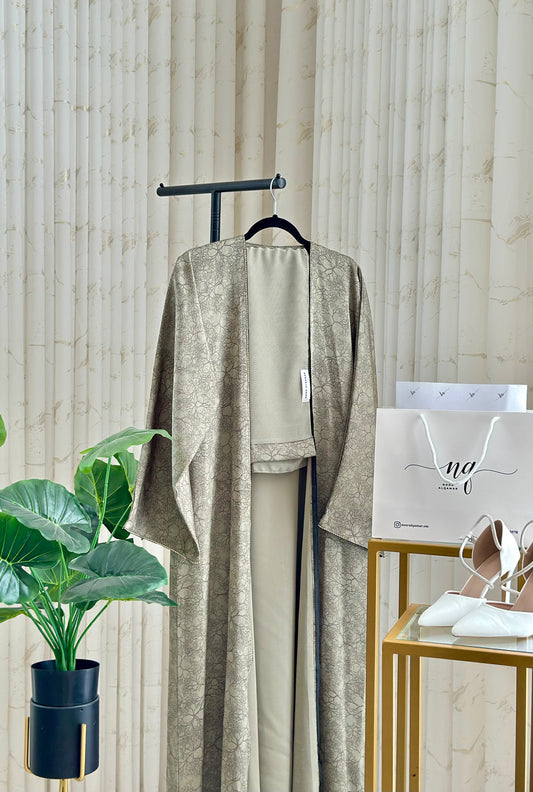 Sage Green Abaya Set - NQ03