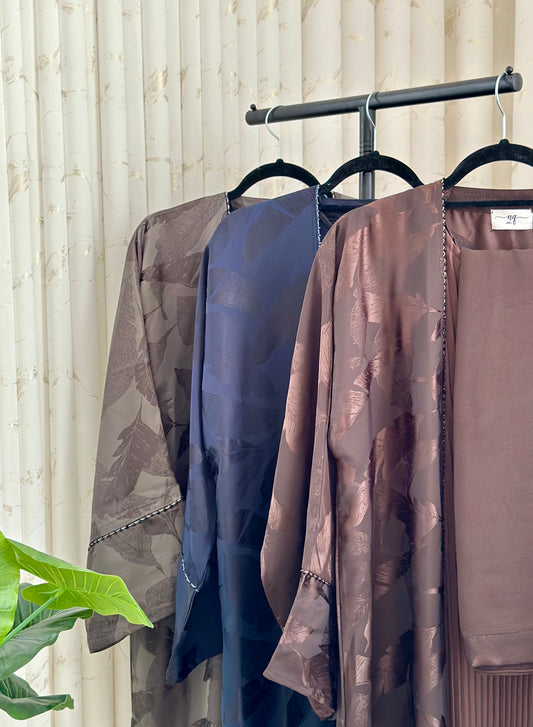 Burnt Cocoa Abaya Set - NQ09