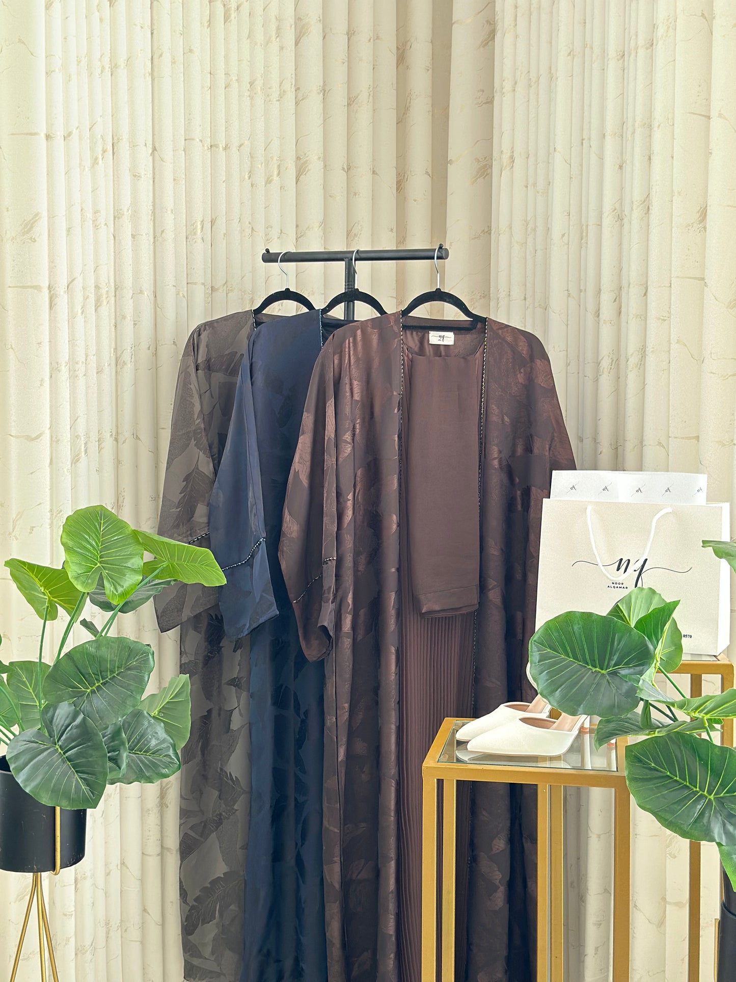 Burnt Cocoa Abaya Set - NQ09