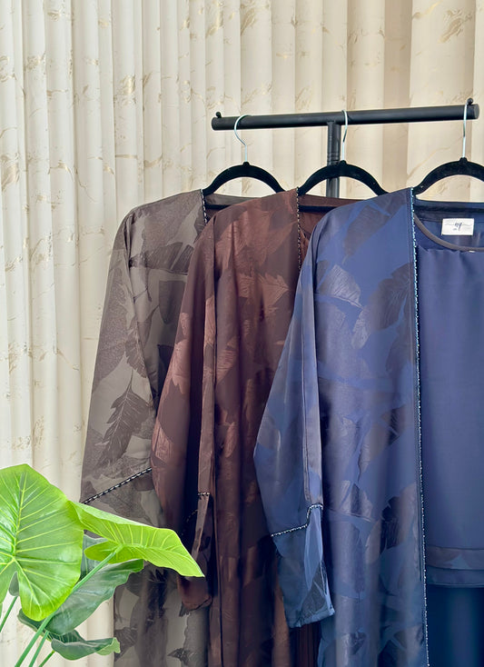 Oxford Blue Abaya Set - NQ08