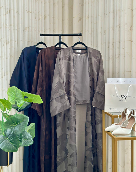 Dusky Ash Abaya Set - NQ07